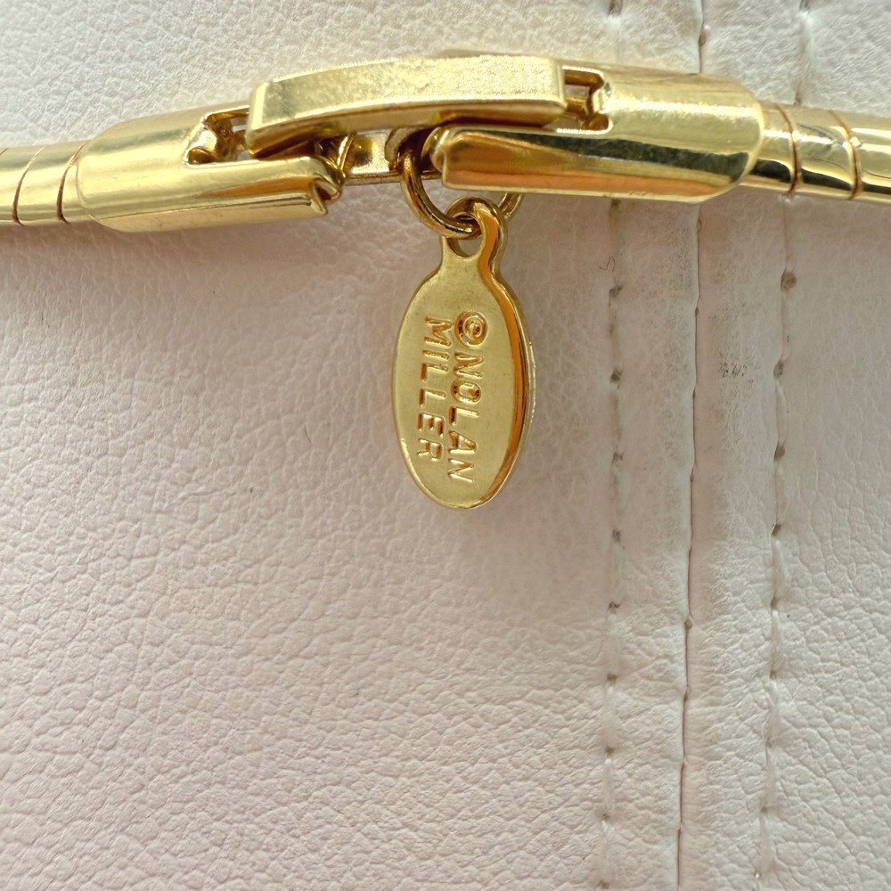 Vintage Nolan Miller Gold Tone Omega Collar Trio Charm Necklace - Picture 5 of 9